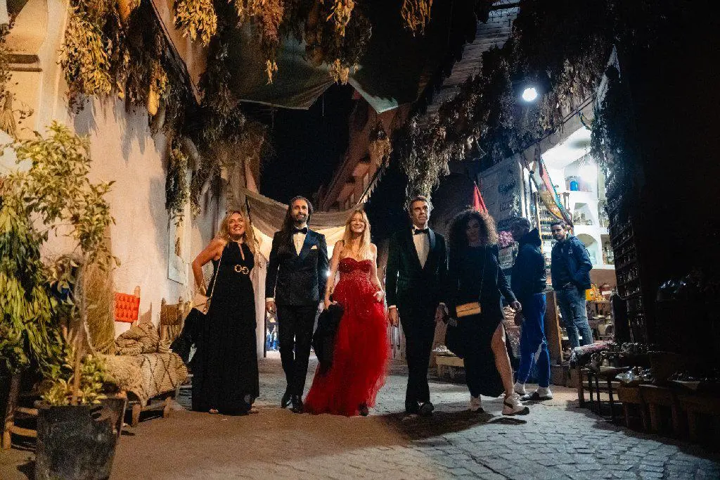Live belly dance dinner show at Le Salama restaurant near Jemaa el-Fna in Marrakech
